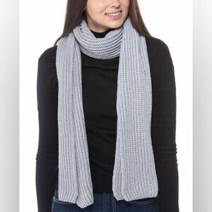 New - Style & Co. Gray Knit Scarf with Silver Accents